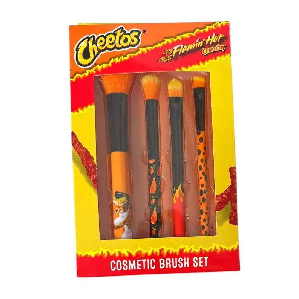 Cheetos Eyeshadow Palette Limited Edition Brush Set Flamin Hot Crunchy 12 Shades